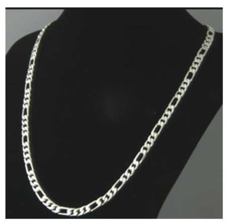 MYSTERY GIFT 12 febQuality Filled Flashing 4mm Figaro Unisex 925 Sterling Silver Neck Chain