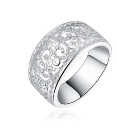 Attractive **New Arrival** 925 Sterling Silver Detailed Engagement/Wedding Band Imported Filled