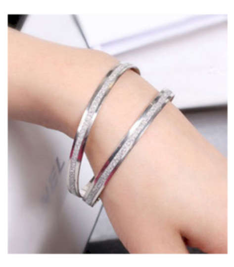 Gorgeous 6mm Imported 2 Gold or 2 Silver Glitter Bangles