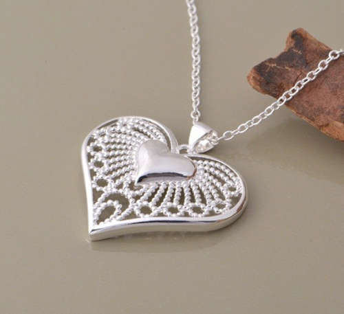 Adorable **New Arrival** 925 Sterling Silver Pendant with Free Matching Chain Imported Filled Jewels