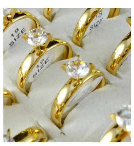Bianca's Solitaire Cr Diamond Engagement 18ct Yellow Imported Rolled Gold Ring