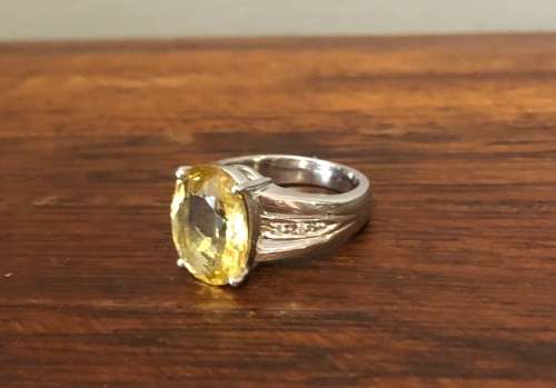 Sparkling 925 Sterling Silver Gemstone Ring