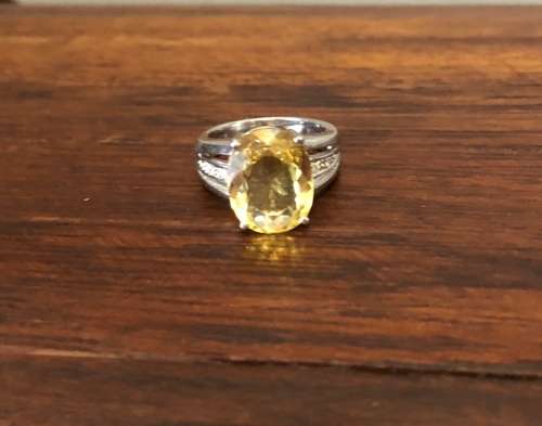 Sparkling 925 Sterling Silver Gemstone Ring