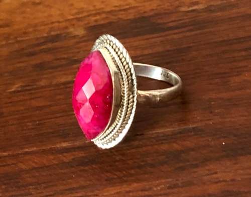 Exquisite 925 Sterling Silver Gemstone Ring