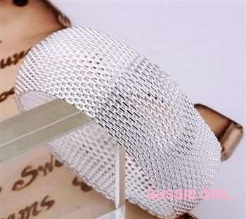 BEAUTIFUL .925 SILVER MESH BANGLE