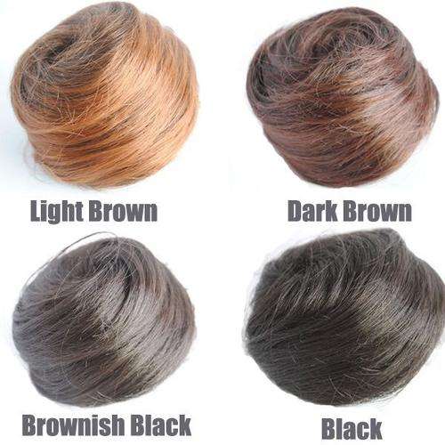 Small Bun Cover Hairpiece Brownish Black