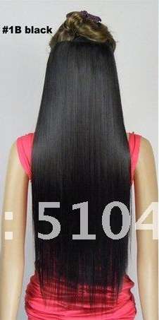 New Long 24" Ladies' Clip in  Straight Hair Extensions