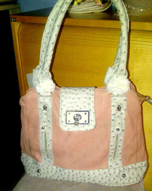 Pink and Grey Handbag