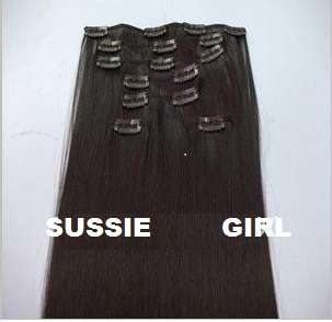 HighTemperature Fibre 7pcs 100g  60cm  #6 Medium Brown Silky Straight