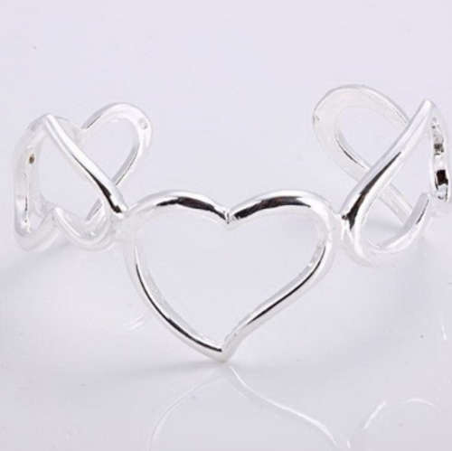 @@@@ HEART SHAPE 925 STERLING SILVER BANGLE @@@@
