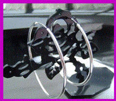 @@@@ SEXSY AND SASSY STERLING SILVER HIGH FASHION EARRINGS @@@@@