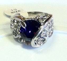 @@@@ GORGEOUS AMETHYST SIMULANT SET IN 925 STERLING SILVER @@@@