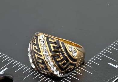 PRETTY AND DAINTY GP GOLD DIAMOND CZ RING