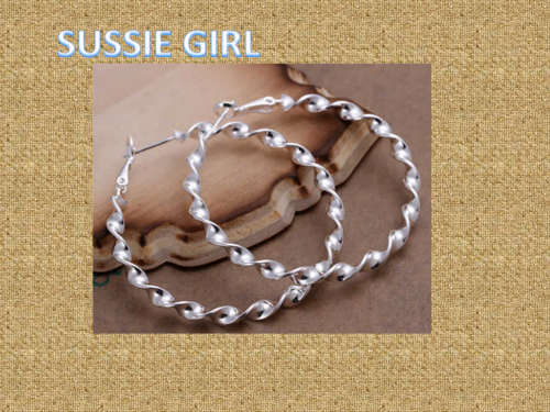 AWESOME PAIR OF .925 STERLING SILVER HOOP EARRINGS