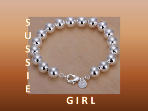 8 mm STERLING SILVER PEARL BRACELET