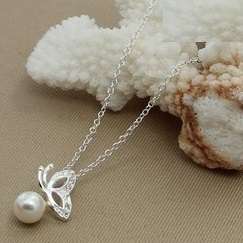 BUTTERFLY PEARL SET IN .925 STERLING SILVER