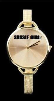HIGH FASHION AND GLAMOROUS 18KGP WOMAN'S GOLD WATCH