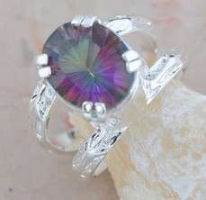 925 SILVER ORIGINAL MYSTIC TOPAZ RING # SIZE 7