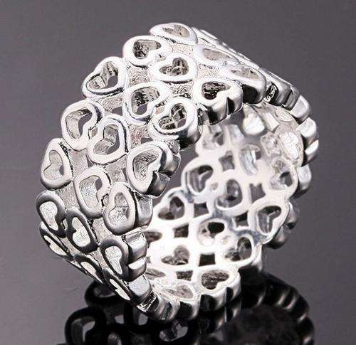 Be-Mine Broad 925 Sterling Silver Ring #Size 7