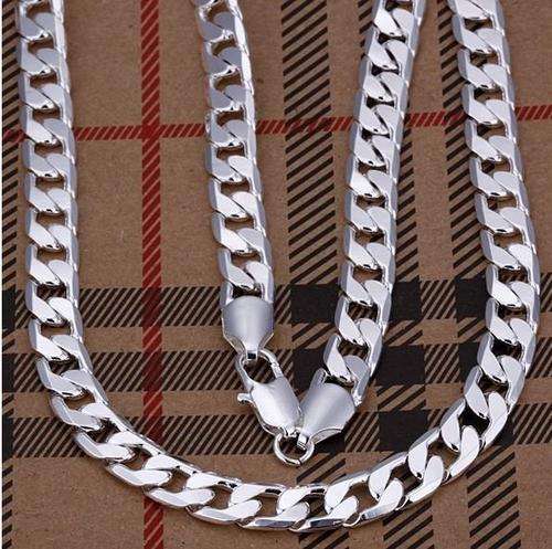 Astonishing & Quality 925 Solid Sterling Silver 8mm Filled Unisex Neck Chain
