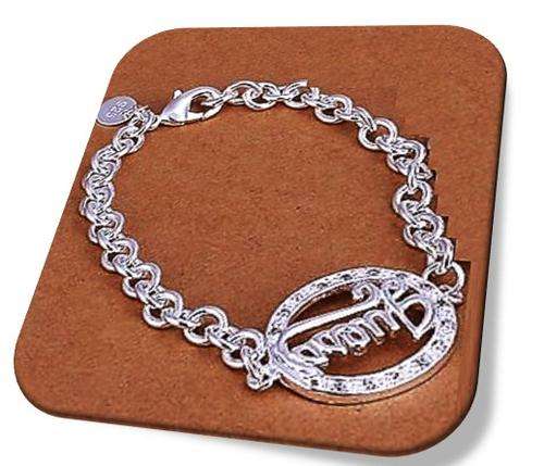 Highly Individual 925 Sterling Silver Faceted Diamond Bracelet