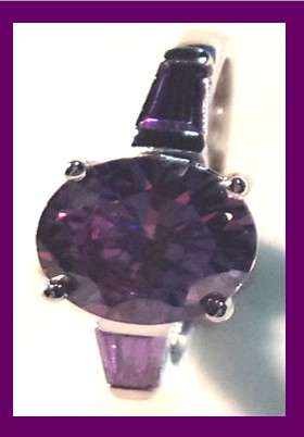 Awesome Natural Amethyst in 925 Sterling Silver Ring #Size 7.7