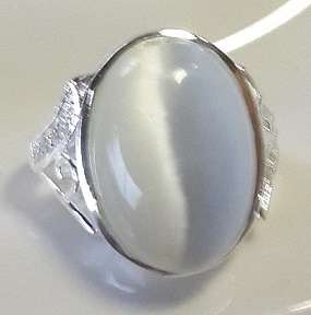 Attractive and Shinny Ring with  20*5 mm Handmade Opal  #Size 8