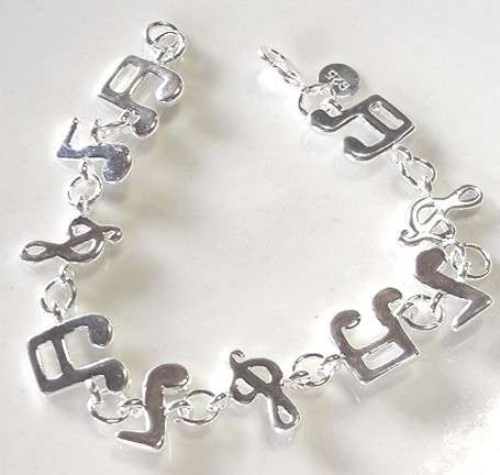 Impressive Solid 925 Sterling Silver Filled Charm Bracelet