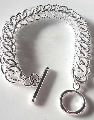 Fabulous Solid 925 Sterling Silver Filled Bracelet