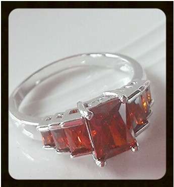 Marvelous   00.2 Ct Natural  Blood Red Garnet Ring #Size 9