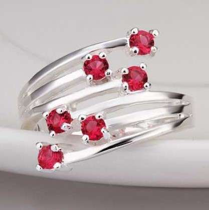 Remarkable 6 Cr. Botwana Pink/Red Ruby Ring #Size 8/18 mm
