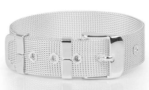 Eye Catching 10mm 925 Sterling Silver Buckle Bracelet