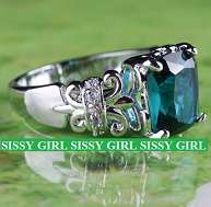 **Magical** Cr. Chrome Green Diopside Ring #Size 7/17 mm