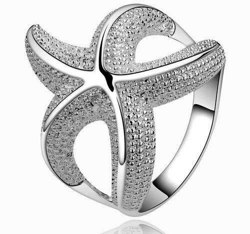 -- Unusual -- Newly Imported 925  Star Fish Ring # Size 8