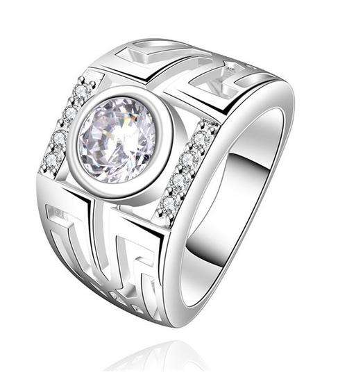 925 Simulated Diamond Designer  Ring Size 7 & 8