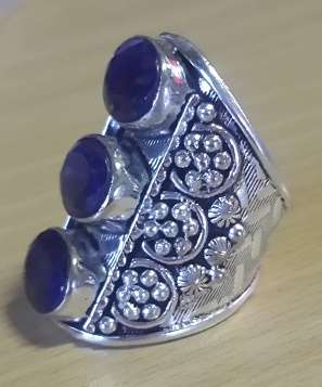 Classic Lapis Lazuli in 925 Sterling Silver --Size 10--Newly Imported Ring