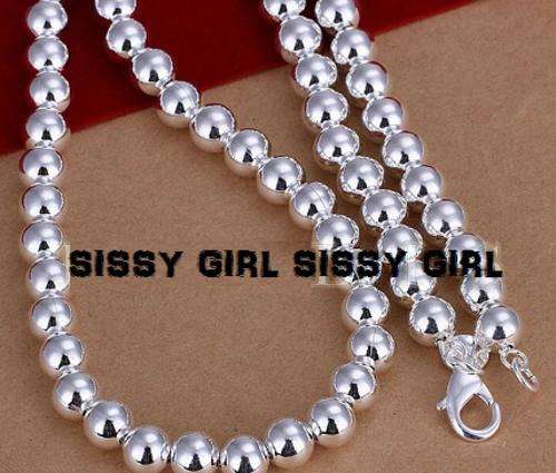 10mm Eye Catching 36.3gr. 925 Silver Pearl Neck Chain