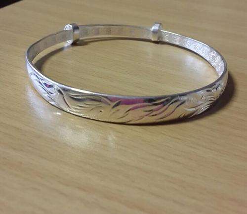 8mm 925 Sterling Silver Detailed Imported Bangle