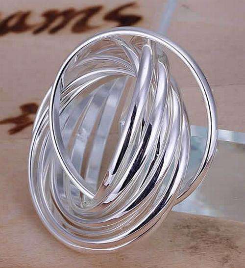 ** Quality ** 5 in 1 925 Silver Russians Wedding Ring # Size 8