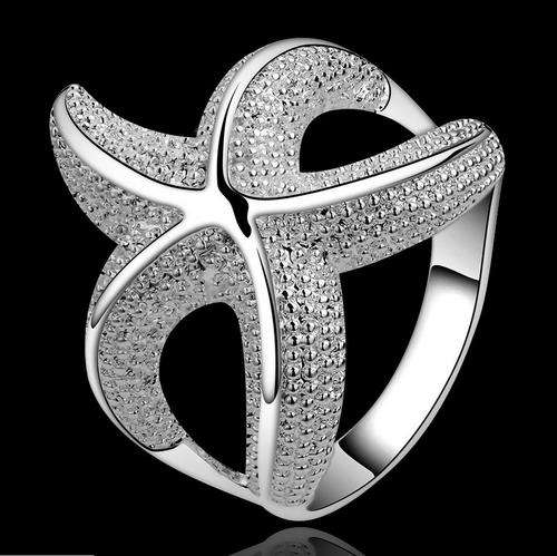 Eye Catching Star Fish 925 Silver Imported Ring - Size 7 -