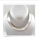 Vintage -- Genuine -- Large 925 Sterling Silver Collar Necklace 12.5 mm