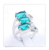 Adorable - Size 8 - Cr. Aqua Agate Gemstone Ring