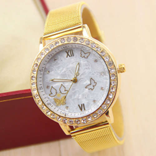 -- Radiant -- Eye Catching -- 18ct Stain and Steel Gold Plated Watch