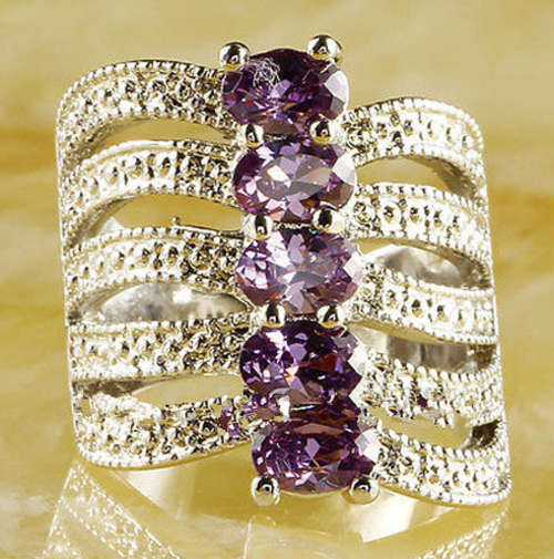 Dazzling -- Size 7 - New Arrival - Amethyst Ring