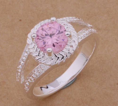 Dazzling -- Size 7 - Women's Bridal Pinks Amethyst with 925 Marking (3.9gr.) Ring