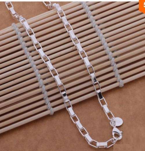 925 Sterling Silver Imported (28.5gr.) 460mm Filled Necklace 5mm Box Chain/necklaces