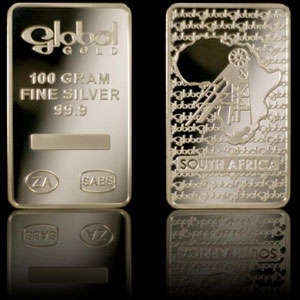 ### 100g Silver Bar 99.9% (with certificate, some tarnish)