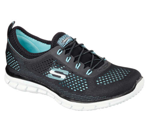 Original SKECHERS - Glider Harmony Black/Aqua - Sizes 3, 4, 5, 6, 7, 8