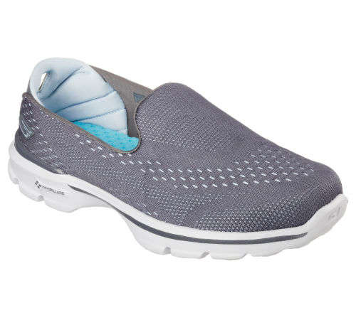 Original SKECHERS - Go Walk 3 Dominate Charcoal/Blue - Sizes 3, 4, 5, 6, 7