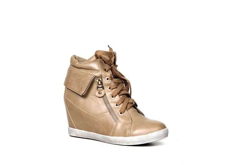 * Wedge Sneakers * MISS BLACK - Appel Taupe Sizes 3, 4, 5, 6, 7, 8